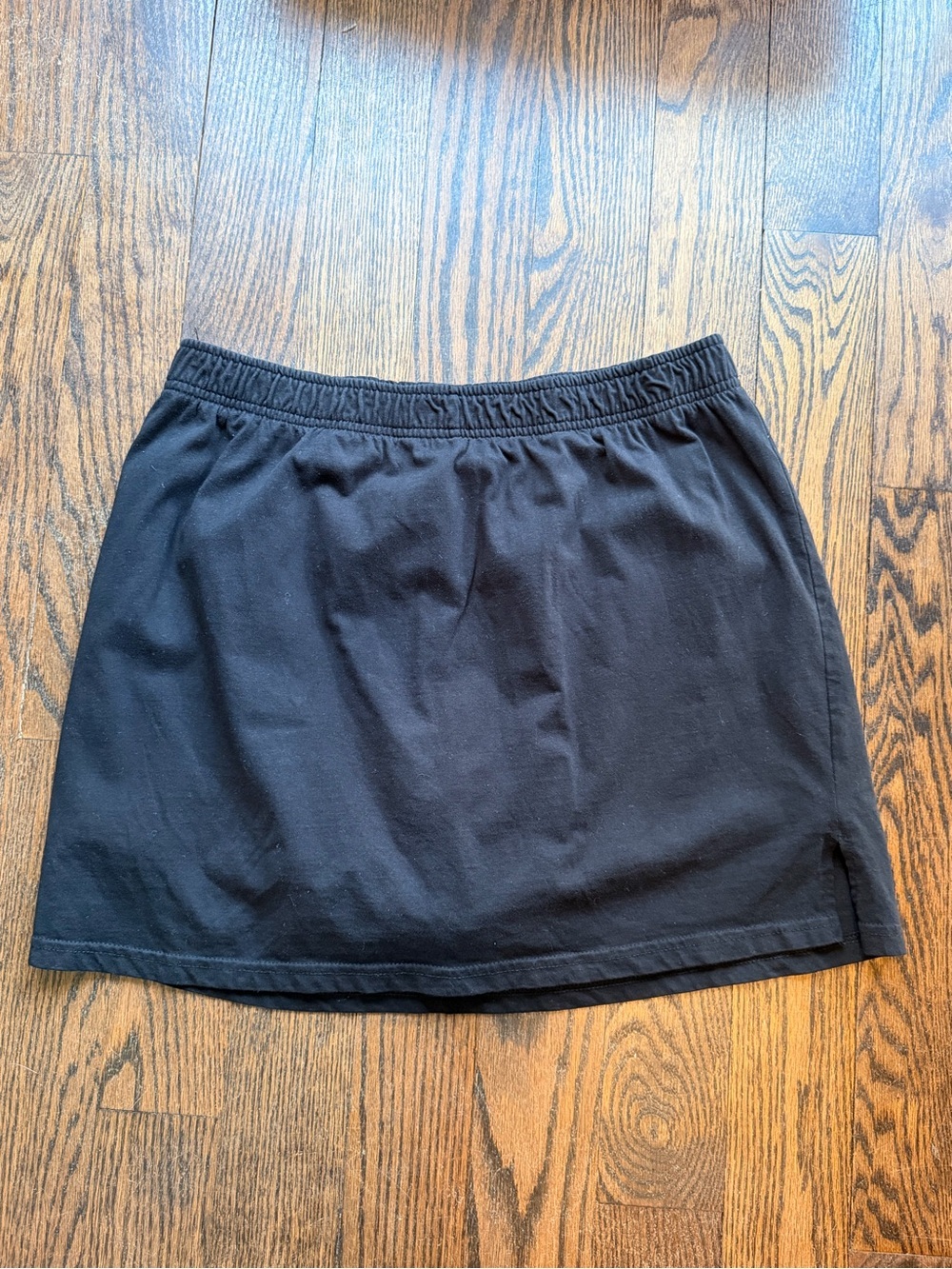 Muji Black Mini Skort with Elastic Waist
